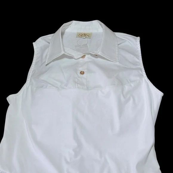 Ssys The Label NWOT Xl White Poplin Undershirt - Picture 1 of 5